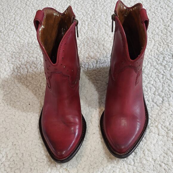 Lucky Brand Limited Edition Chantel X Maroon Bootie 6 - Picture 1 of 6